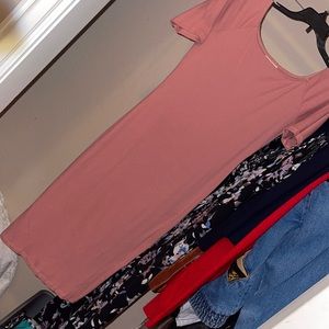 Pink midi dress